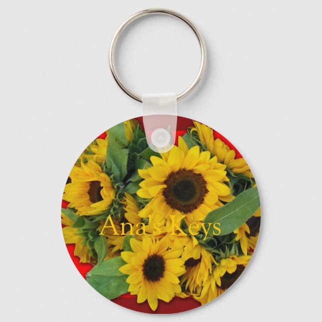 Sunflowers key chain (Front)