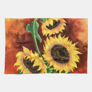 Sunflowers Kitchen Towel - Painting