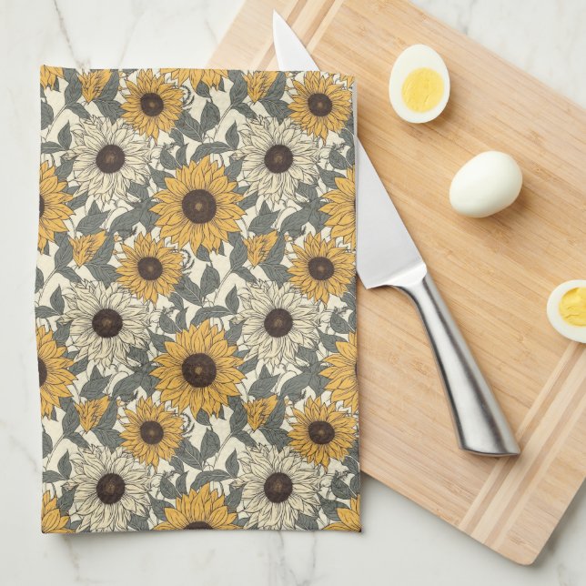 Sunflowers Kitchen Towels (Quarter Fold)