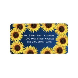 Sunflowers Label