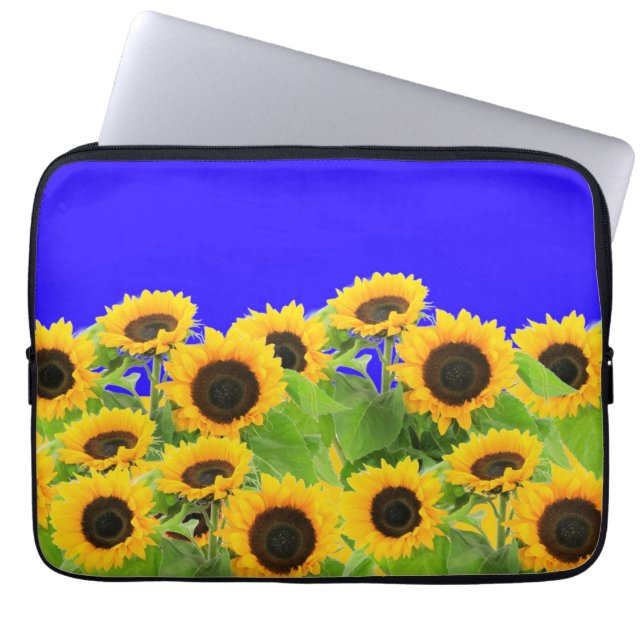 Sunflowers Laptop Sleeve Ukraine Flag Colors (Front)
