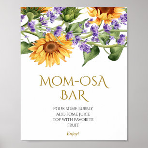 Sunflowers & Lavander Shower Momosa Bar Sign