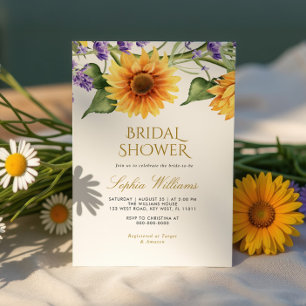 Sunflowers & Lavender Bridal Shower Invitat Invitation