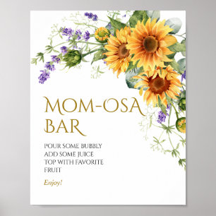 Sunflowers & Lavender Shower Momosa Bar Sign