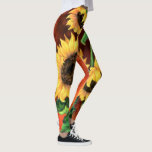 Sunflowers Leggings<br><div class="desc">Beautiful Three Sunflowers</div>