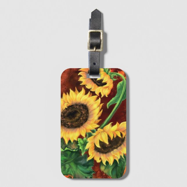 Sunflowers Luggage Tag (Front Vertical)