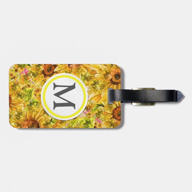 Sunflowers Luggage Tag (Back Horizontal)