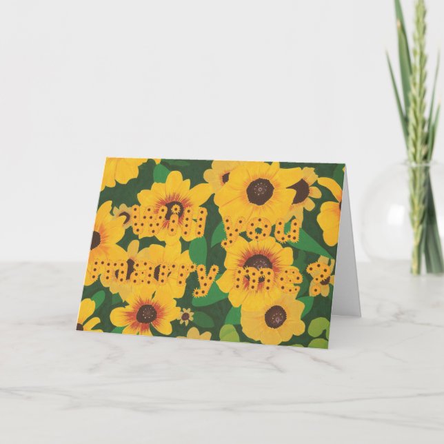 Sunflowers Marriage Proposal Card (Front)