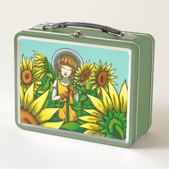 Sunflowers Metal Lunch Box (Front)