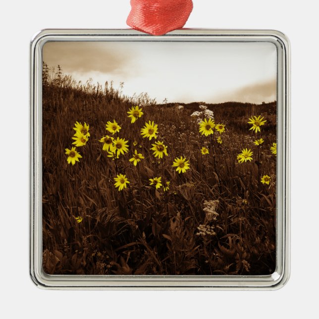 Sunflowers Metal Tree Decoration (Front)