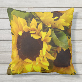 Sunflowers Modern Home Artwork Outdoor Cushion
