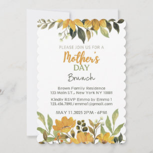 Sunflowers Mother's Day Brunch Invitation