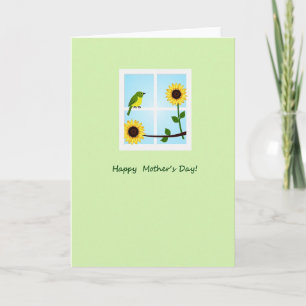 Sunflowers Mothers Day Illustration Card