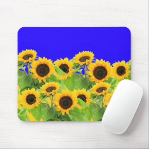 Sunflowers Mouse Pad Ukraine Flag Colours - Freedo