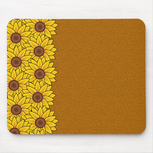 Sunflowers mousepad, customise mouse pad (Front)