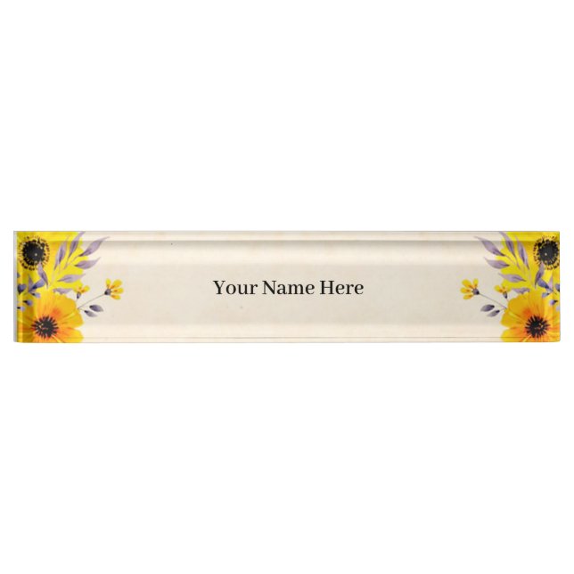 Sunflowers Nameplate (Front)