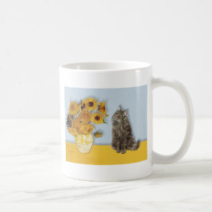Sunflowers - Norwegian Forest cat Coffee Mug