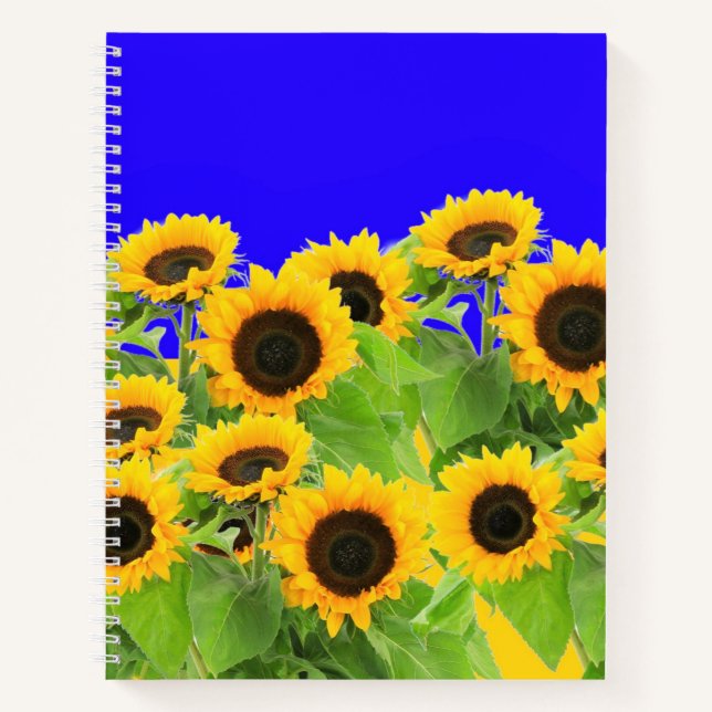Sunflowers Notebook Ukrainian Flag Colours (Front)