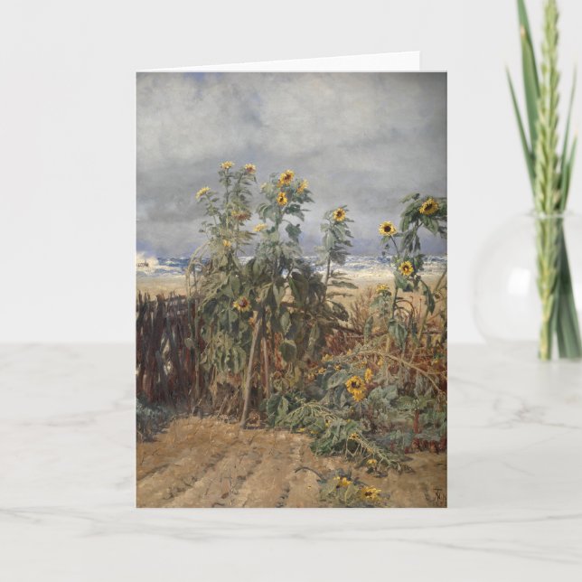 Sunflowers on a Beach | Thorvald Niss Card (Front)