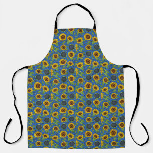 Sunflowers On Blue Ukraine Support Apron
