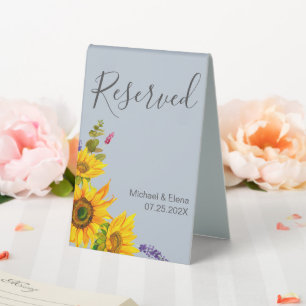  Sunflowers on Blue Wedding Reserved 