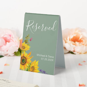 Sunflowers on Green Wedding Reserved  