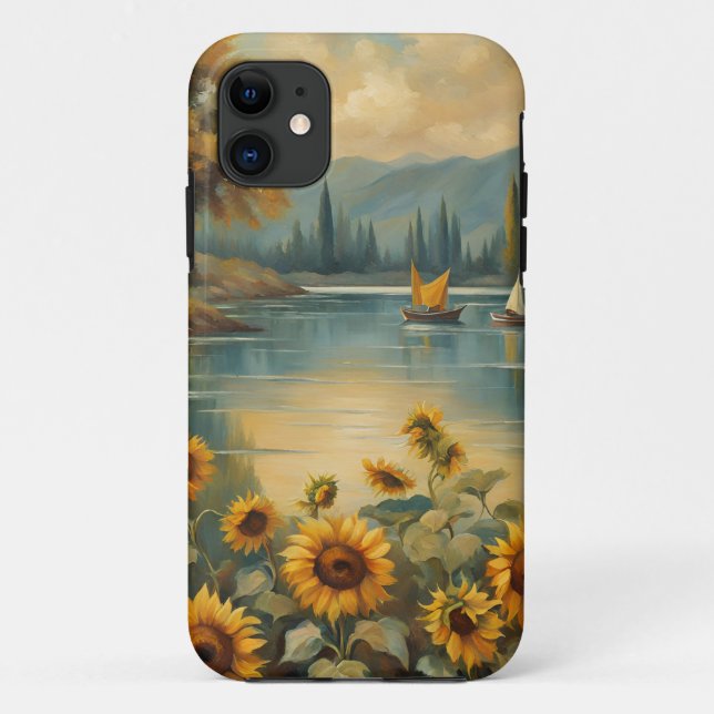 Sunflowers on the Lake Case-Mate iPhone Case (Back)