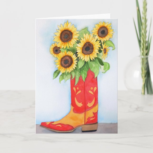 Sunflowers Out Of The West Card (Front)