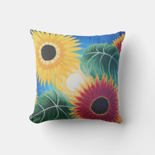 "Sunflowers" Outdoor Pillow (Front)