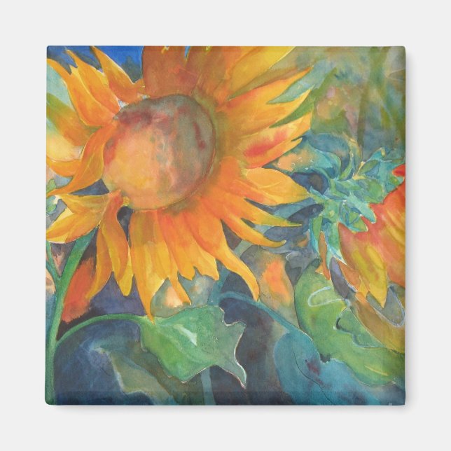 Sunflowers Painting Magnet (Front)