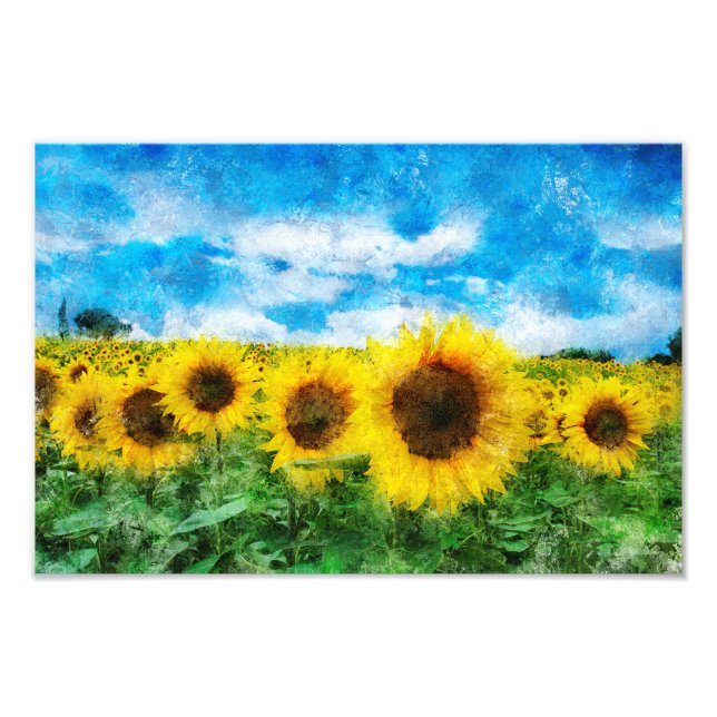 Sunflowers painting photo print (Front)