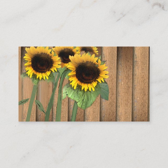 Sunflowers, Painting, Plant, Reiki, Business Cards (Front)
