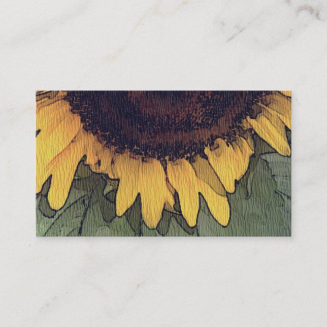 Sunflowers, Painting, Plant, Reiki, Business Cards (Front)