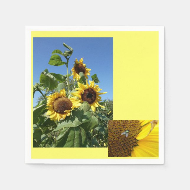 Sunflowers Paper Napkin (Front)