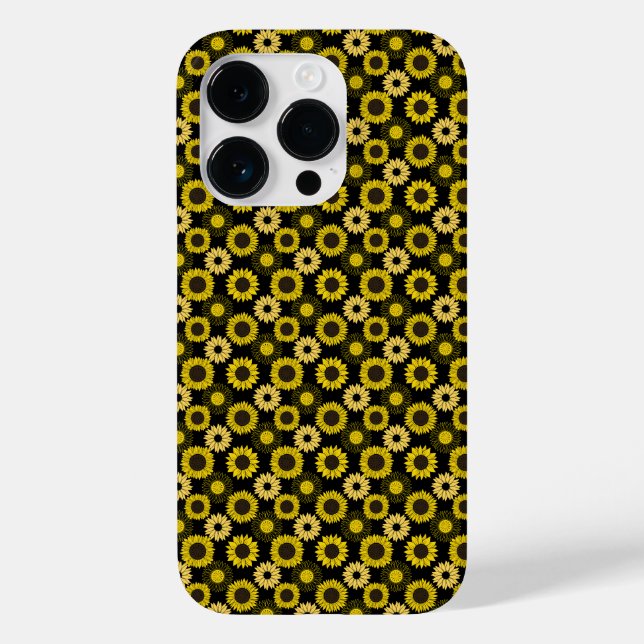 Sunflowers pattern bx4 Black BG Case-Mate iPhone Case (Back)