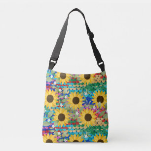 SUNFLOWERS PATTERN CROSSBODY BAG