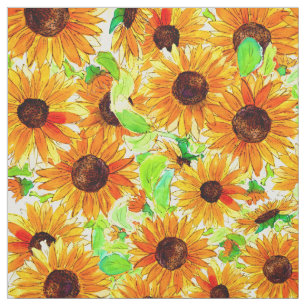 Sunflowers Pattern Fabric