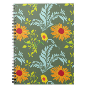 Sunflowers pattern notebook