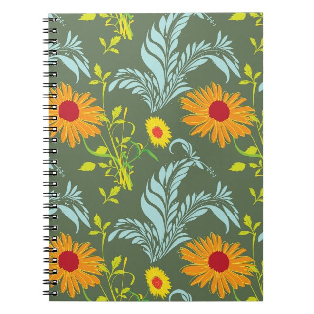 Sunflowers pattern notebook (Front)
