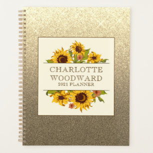 Sunflowers Personalised 2021 Planner