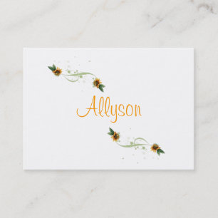 Sunflowers Personalised Business or Calling Cards