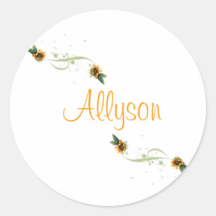 Sunflowers Personalised Stickers