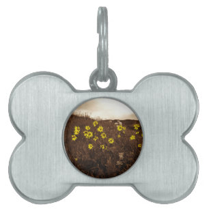 Sunflowers Pet ID Tag