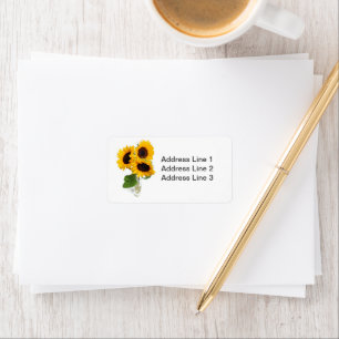 Sunflowers Photo Label