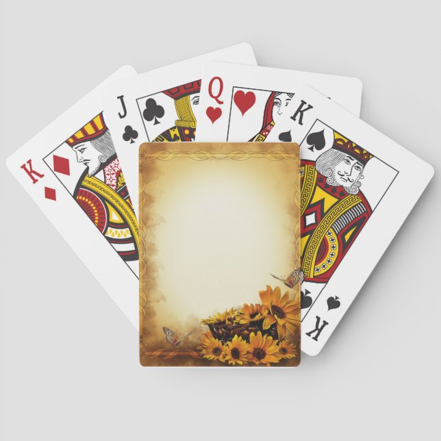 Sunflowers Playing Cards (Back)