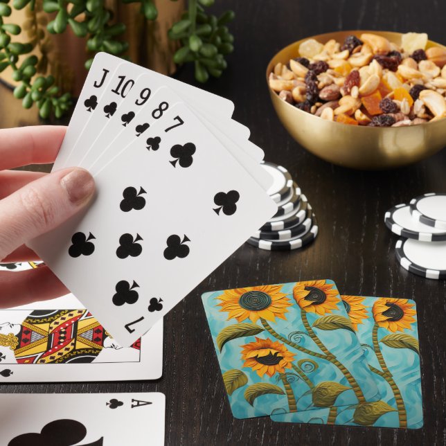 Sunflowers Playing Cards (In Situ)