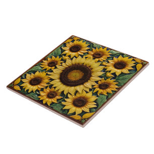 Sunflowers Popular Beautiful Collection Ceramic Tile