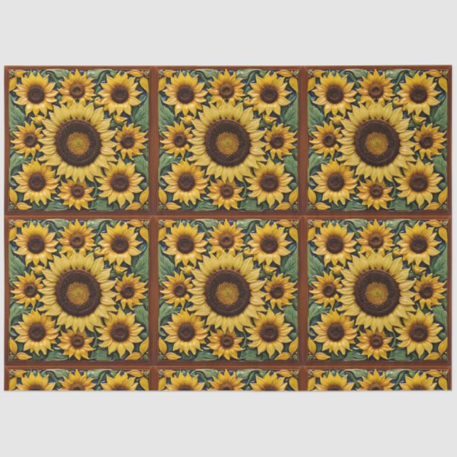 Sunflowers Popular Beautiful Collection Tissue Paper (Front)