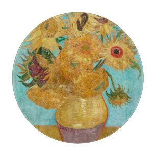 Sunflowers, Post Impressionist Still Life Painting Cutting Board