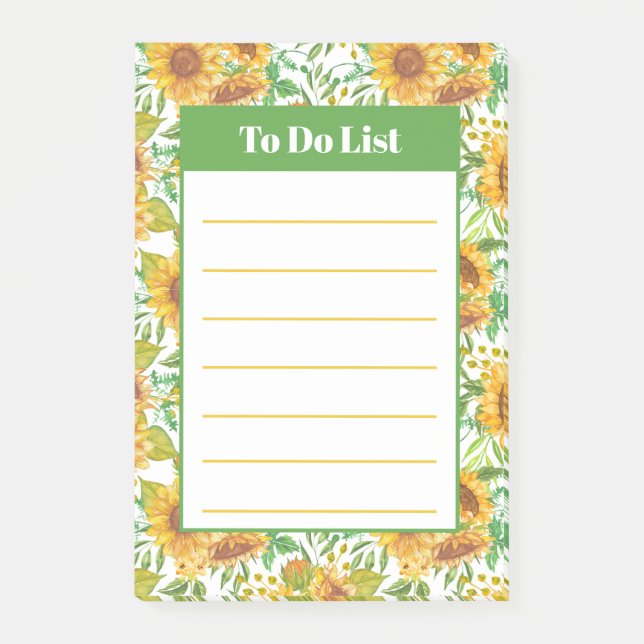 Sunflowers Post-it Notes (Front)